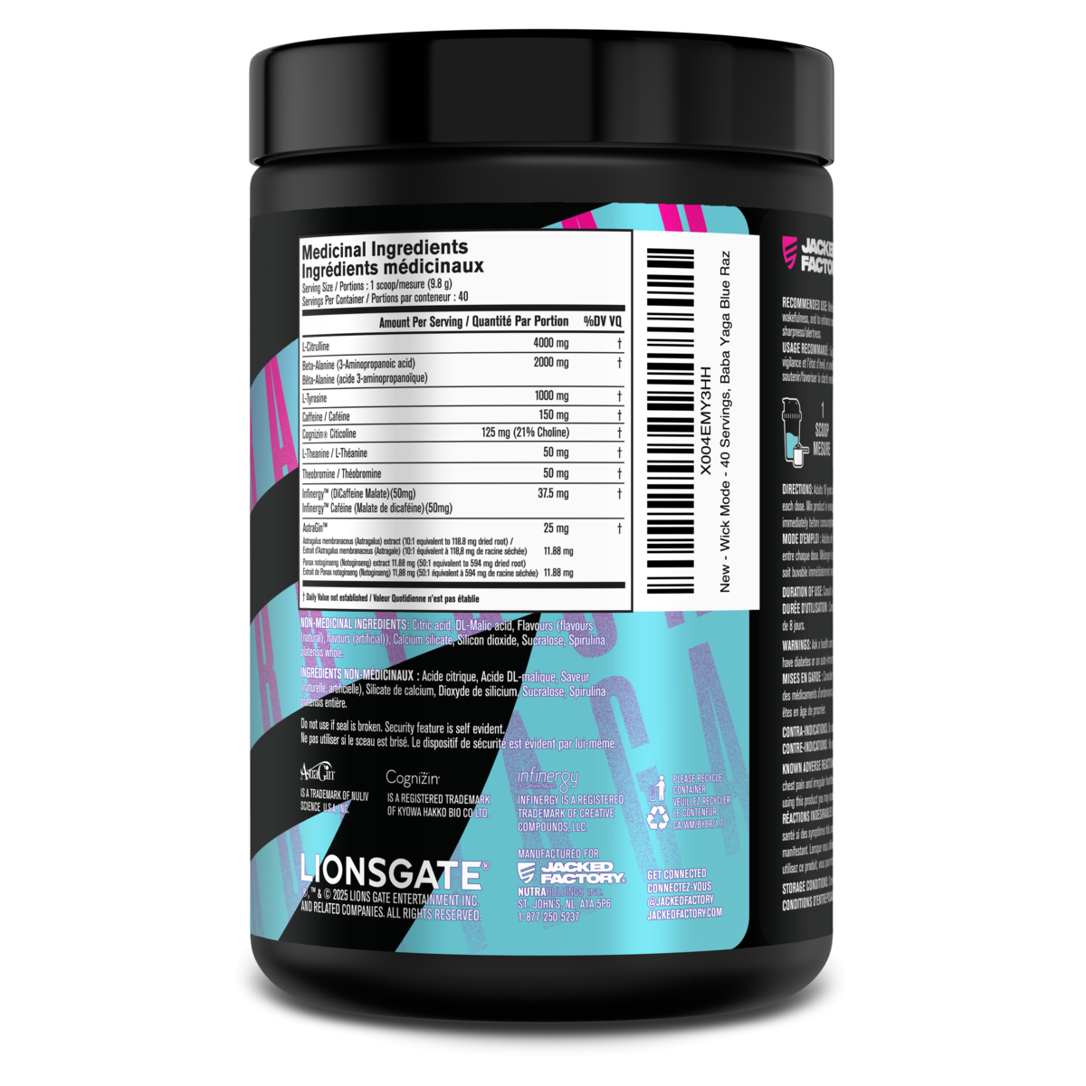 Jacked Factory X John Wick - John Wick Pre-Workout